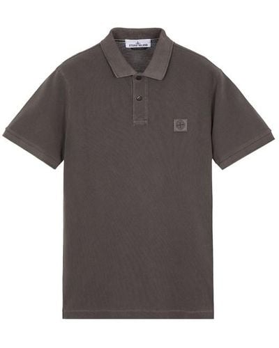 Stone Island Polo Shirt Cotton - Gray