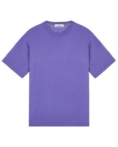 Stone Island T-shirt manches courtes coton - Violet
