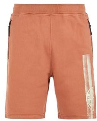 Stone Island Fleece Bermuda Shorts Cotton - Pink