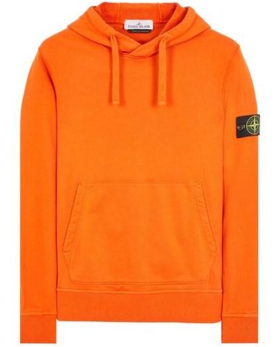 Stone Island Sweatshirt Cotton - Orange