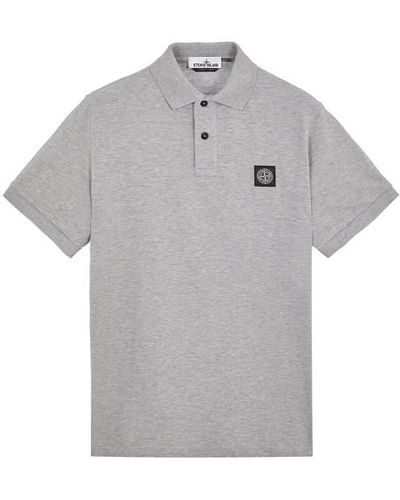 Stone Island Polo Shirt Cotton, Elastane - Grey