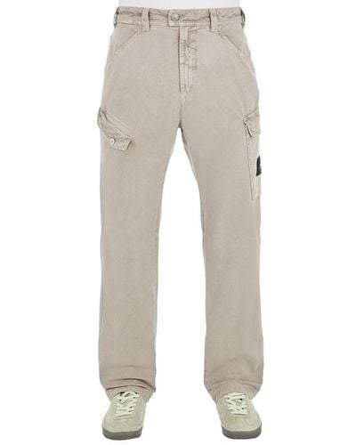 Stone Island Trousers Cotton, Lyocell - Natural