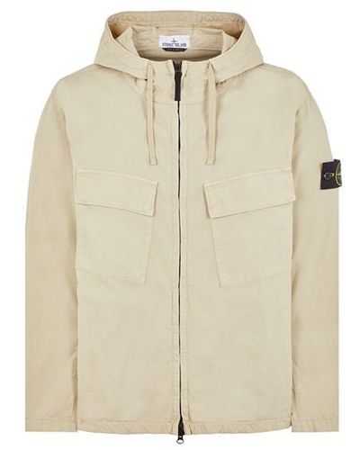 Stone Island Lightweight Jacket Cotton, Elastane - Natural