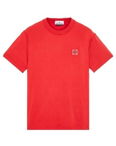 Stone Island T-shirt manches courtes coton - Rouge