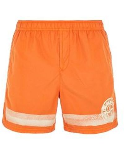 Stone Island Beach Shorts Polyamide - Orange