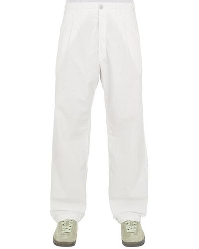 Stone Island Trousers Cotton - White