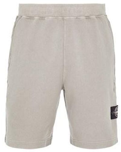 Stone Island Fleece Bermuda Shorts Cotton - Grey