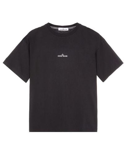 Stone Island Short Sleeve T-shirt Cotton - Black