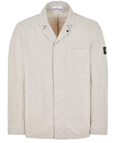 Stone Island Suit Linen, Polyamide - White