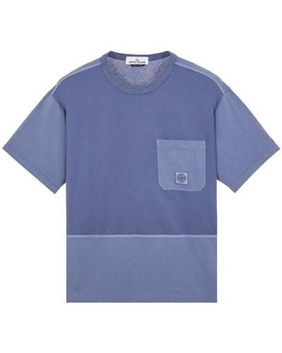 Stone Island T-shirt baumwolle - Blau