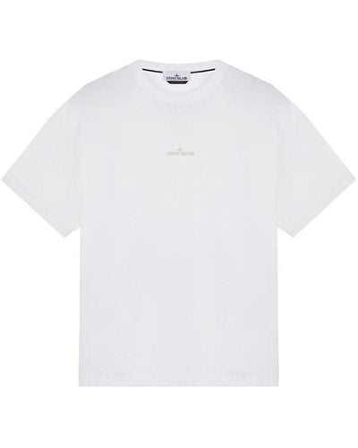 Stone Island T-shirt manches courtes coton - Blanc