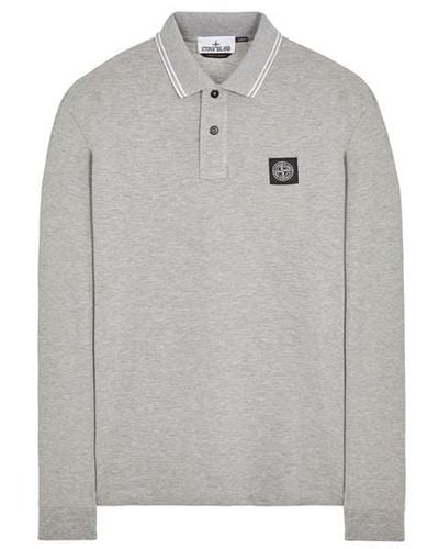 Stone Island Polo Shirt Cotton, Elastane - Grey