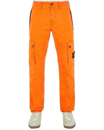 Stone Island Trousers Cotton - Orange