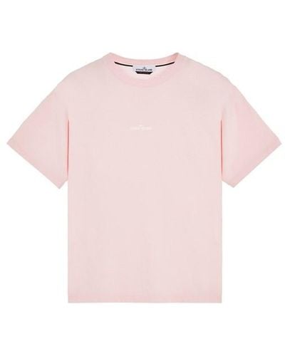 Stone Island Short Sleeve T-shirt Cotton - Pink