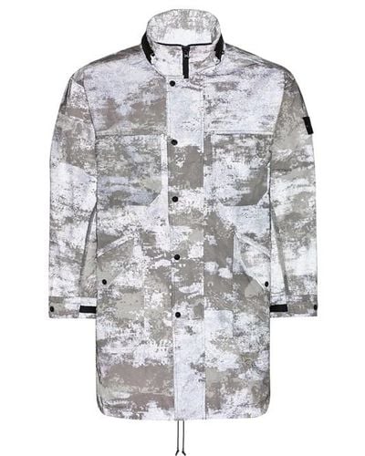 Stone Island Long Jacket Polyester - Grey