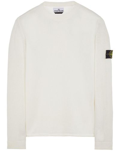 Stone Island Sweater baumwolle - Weiß