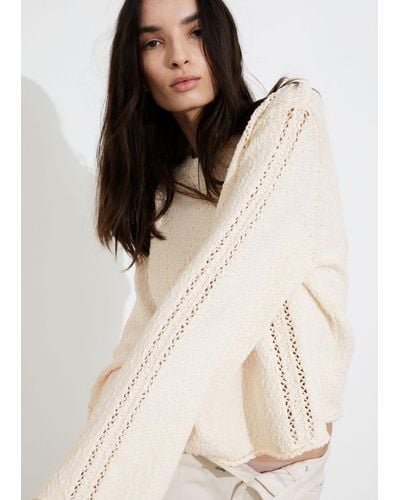 & Other Stories Oversized Textured Sweater - Natural