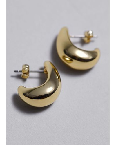 & Other Stories Curved Earrings - Gray