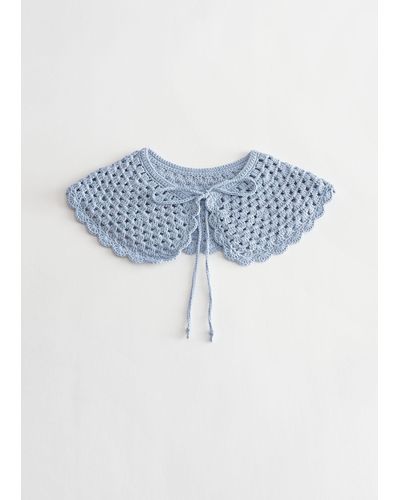 & Other Stories Crocheted Collar - Blue