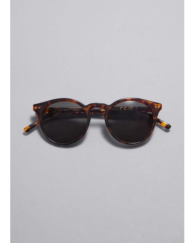 & Other Stories Classic Round Frame Sunglasses - Grey