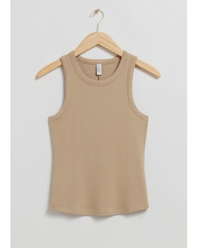 & Other Stories Fitted Tank Top - Natural