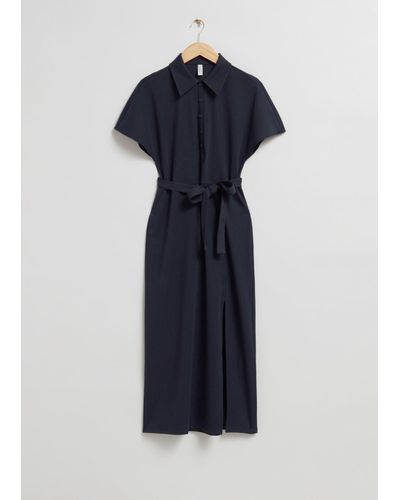 & Other Stories Mid-length Polo Dress - Blue