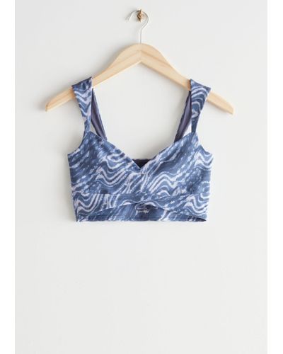 & Other Stories Quick-dry Yoga Bra - Blue