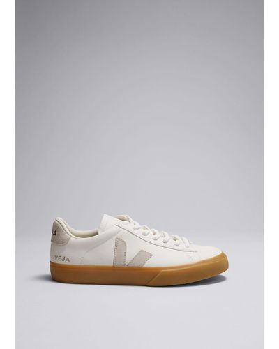 & Other Stories Veja Campo Leather Trainers - Grey