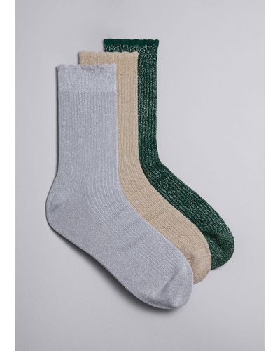& Other Stories 3-pack Socks Gift Set - Grey