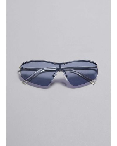 & Other Stories Rimless Sunglasses - Blue