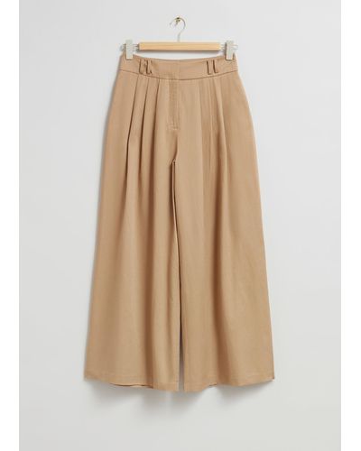& Other Stories Wide-leg Pants - Natural