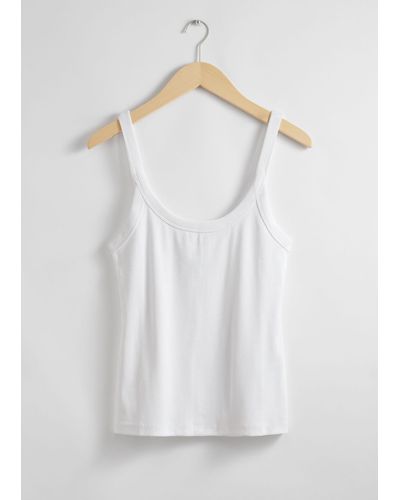 & Other Stories Scoop-neck Tank Top - White