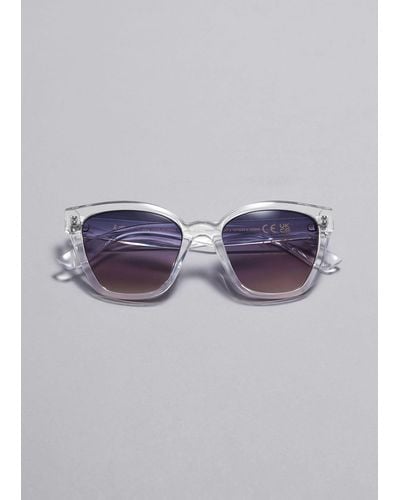& Other Stories Cat Eye Sunglasses - Blue