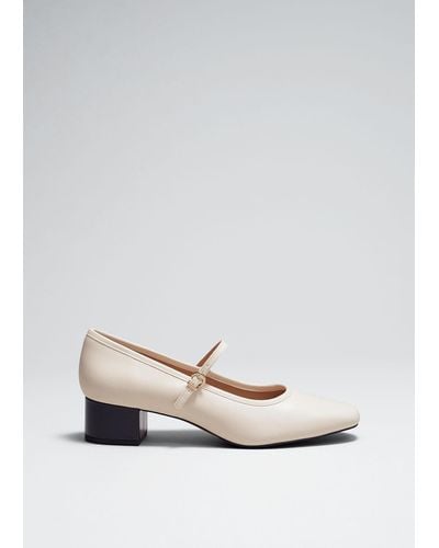 & Other Stories Mary Jane Court Shoes - White