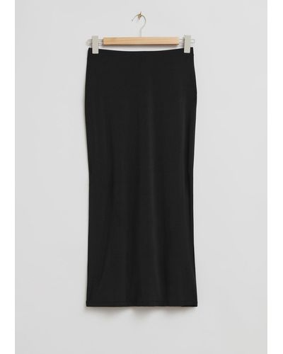 & Other Stories Slim '90s Style Pencil Skirt - Blue