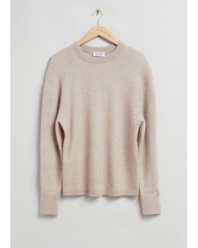 & Other Stories Relaxed Alpaca Knit Sweater - Natural