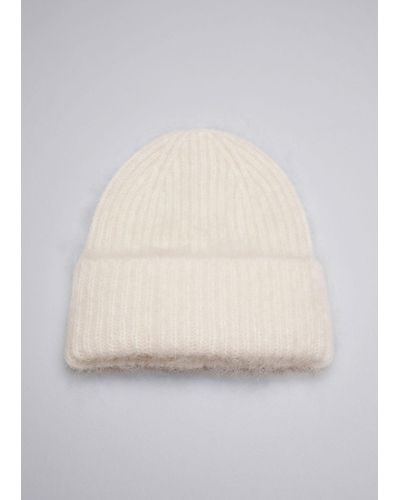 & Other Stories Brushed Mohair-blend Beanie - Natural