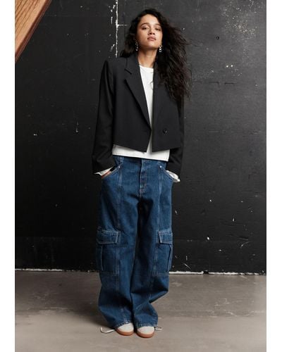 & Other Stories Relaxed Cargo Jeans - Blue
