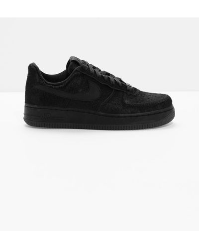 & Other Stories Nike Air Force 1 Faux Fur - Black