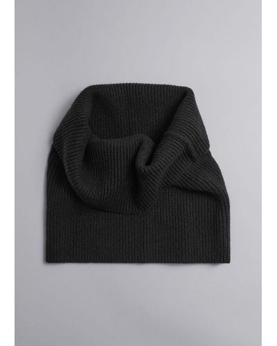 & Other Stories Soft Wool Tube Scarf - Black