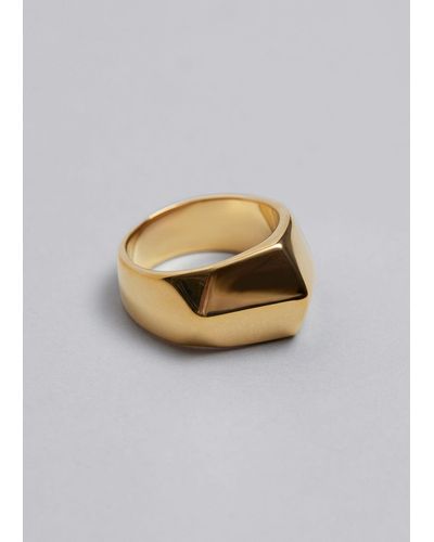 & Other Stories Bold Edgy Ring - Metallic
