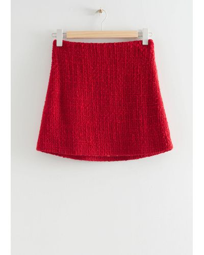 & Other Stories A-line Mini Skirt - Red