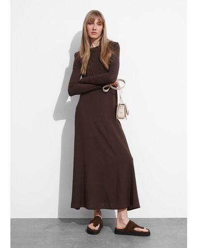 & Other Stories Open-back Maxi Dress - Brown