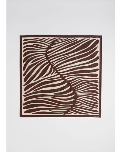 & Other Stories Printed Square Scarf - Brown