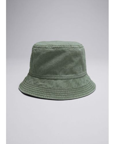& Other Stories Drawstring Bucket Hat - Green