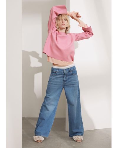 & Other Stories Wide-sleeve Knit Jumper - Pink