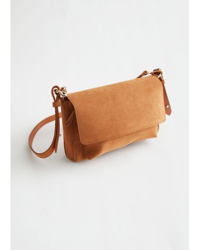 & Other Stories Leather Crossbody Bag - Natural