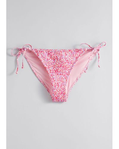 & Other Stories Bow-detailed Bikini Briefs - Pink