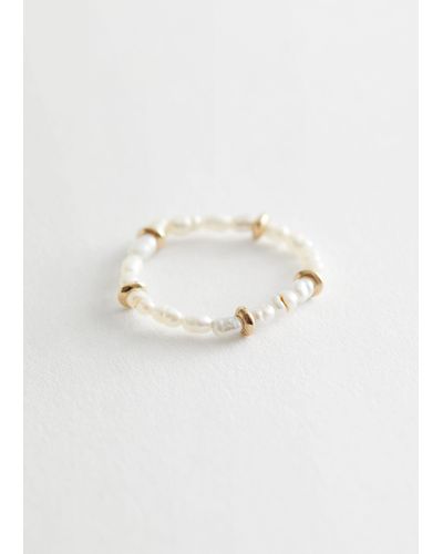 & Other Stories Pearl Ring - Black