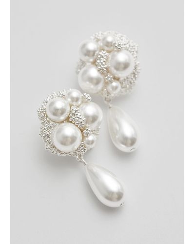 & Other Stories Baroque Pearl Earrings - Black